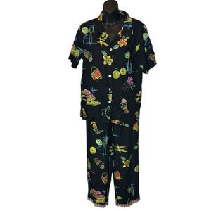 Paradiso vintage beaded vacation travel matching set colorful tropical resort